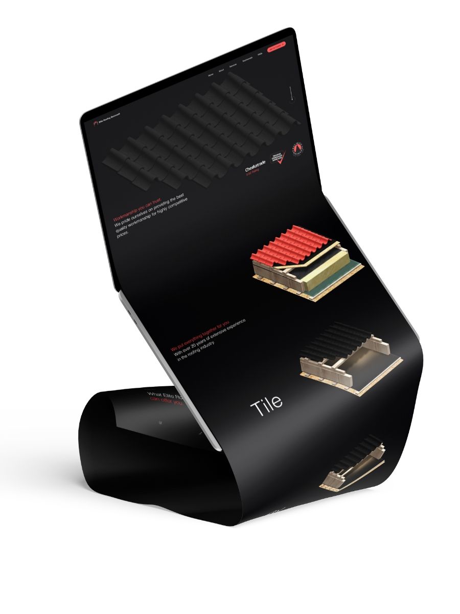 Sculpting a unique and sleek 3D UI for Elite Roofing